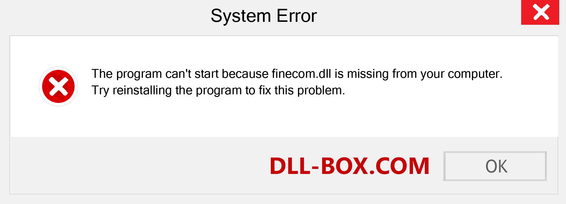  finecom.dll file is missing?. Download for Windows 7, 8, 10 - Fix  finecom dll Missing Error on Windows, photos, images